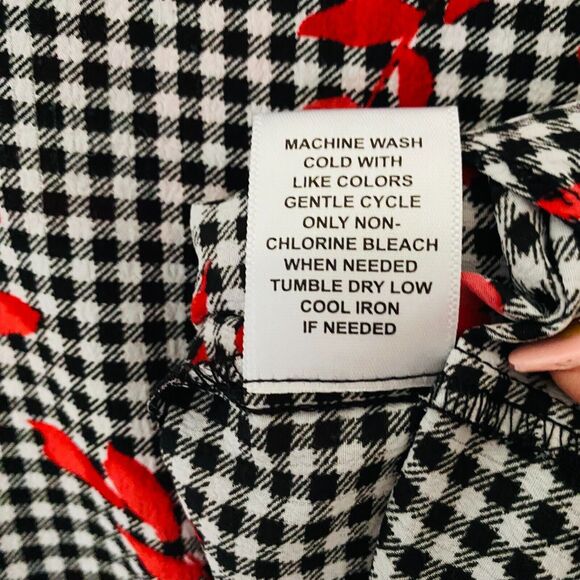 ELLE  Women's Top Floral Ghimgan V-Neck Flutter Sleeve Size XL - Picture 10 of 10